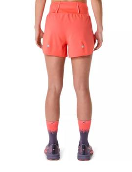 Pantalón Asics Road 3.5 In  Mujer Coral