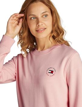 Sudadera Tommy Regular Essential Mujer Rosa