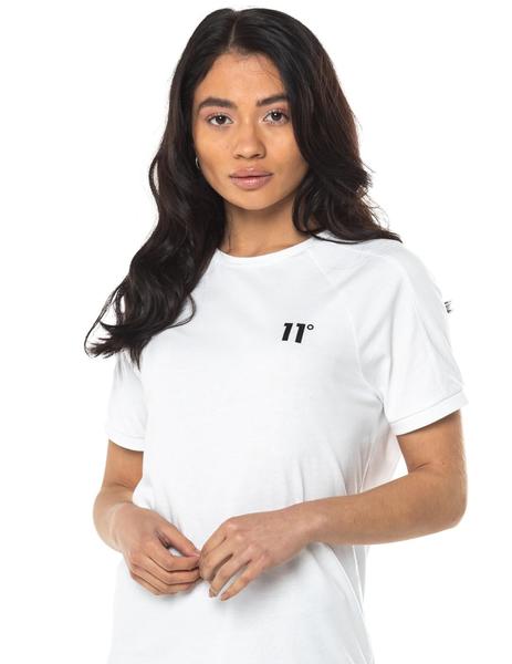 práctico micrófono escocés Camiseta 11 Degrees Mujer Blanco