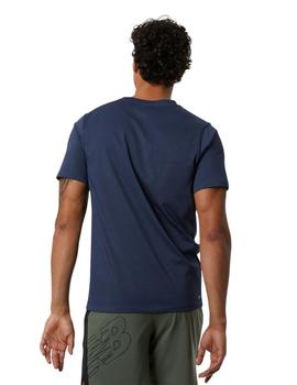 Camiseta New Balance Heathertech Hombre Marino