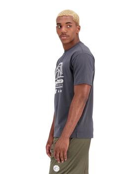  Camiseta New Balance Hoops Hombre Gris