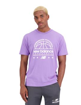 Camiseta New Balance Hoops Hombre Morado