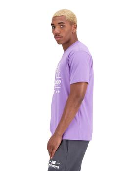 Camiseta New Balance Hoops Hombre Morado