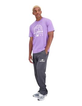 Camiseta New Balance Hoops Hombre Morado