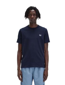  Camiseta Fred Perry Ringer Hombre Marino