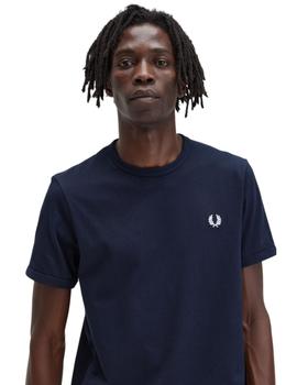  Camiseta Fred Perry Ringer Hombre Marino