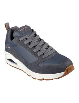 Zapatillas Skechers Uno Stacre Hombre Gris