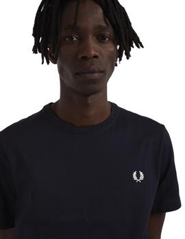 Camiseta Fred Perry Crew Hombre Marino