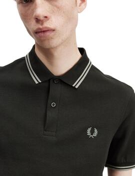 Polo Fred Perry Twin Tipped Verde