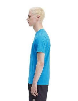 Camiseta Fred Perry Crew Neck Hombre Azul