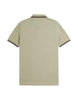 Polo Fred Perry Twin Tipped Hombre Beige