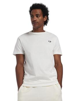 Camiseta Fred Perry Crew Neck Hombre Blanco