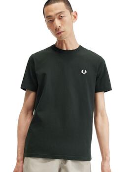 Camiseta Fred Perry Crew Neck Hombre Verde