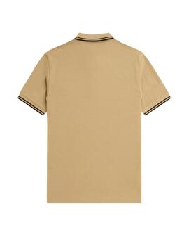 Polo Fred Perry Twin Tipped Hombre Camel