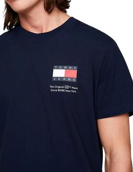 Camiseta Tommy Slim Essentials Hombre Azul Marino