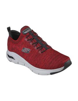 Zapatillas Skechers Arch Fit Waveport Hombre Rojo