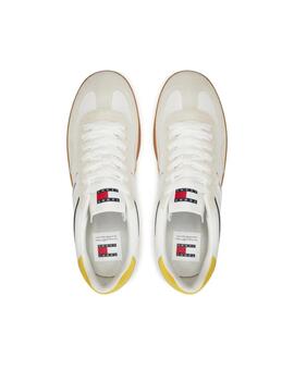 Zapatillas Tommy Leather Retro Cupsole Eureka Hombre Yellow