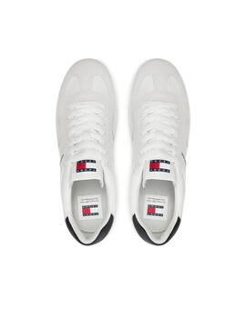 Zapatillas Tommy Leather Retro Cupsole Hombre Blanco