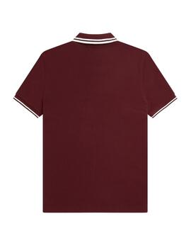 Polo Fred Perry Twin Tipped Hombre Granate
