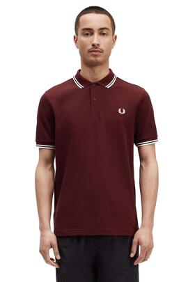 Polo Fred Perry Twin Tipped Hombre Granate