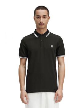 Polo Fred Perry Twin Tipped Hombre Verde