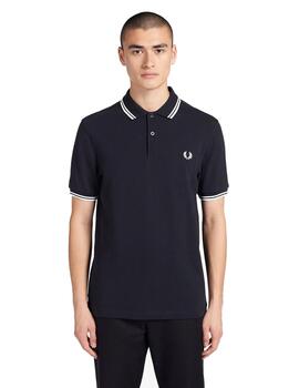 Polo Fred Perry Twin Tipped Hombre Marino