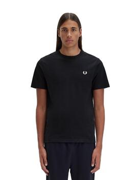 Camiseta Fred Perry Crew Neck Hombre negro Negro