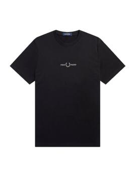 Camsieta Fred Perry Embroidered Hombre Negro