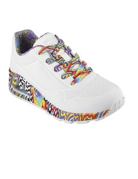 Zapatillas Skechers Uno- Mini Drip Blanco