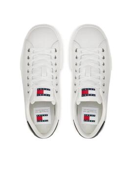 Zapatillas Tommy Foxing Flatform Mujer Blanco