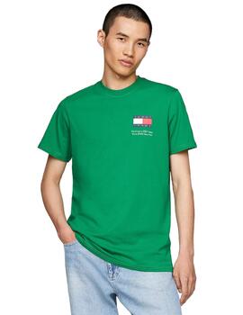 Camiseta Tommy Slim Essentials Hombre Verde