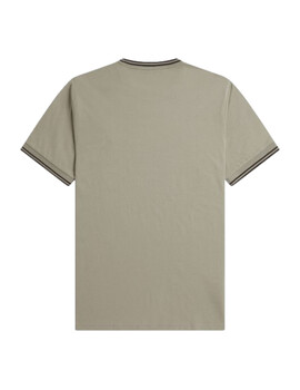 Camiseta Fred Perry Twin Tipped Hombre Gris