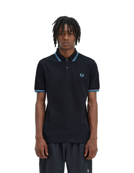 Polo Fred Perry Twin Tipped Hombre Negro