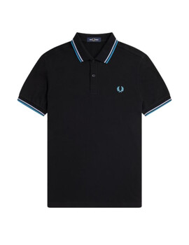 Polo Fred Perry Twin Tipped Hombre Negro