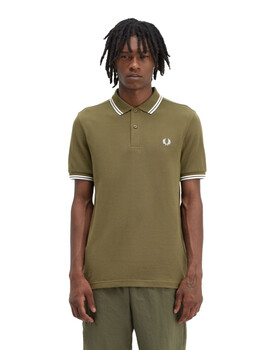 Polo Fred Perry Twin Tipped Hombre Verde