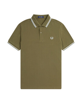 Polo Fred Perry Twin Tipped Hombre Verde