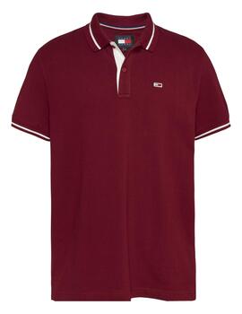 Polo Tommy Hilfiger Reg Tipping  Hombre Granate