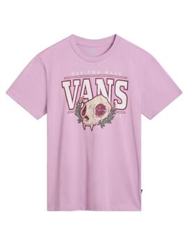 Camiseta Vans Catbob Skull Mujer Lila