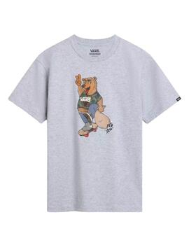 Camiseta Vans Peace Oso Junior Gris