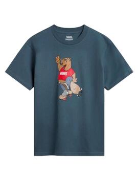 Camiseta Vans Peace Oso Junior Azul