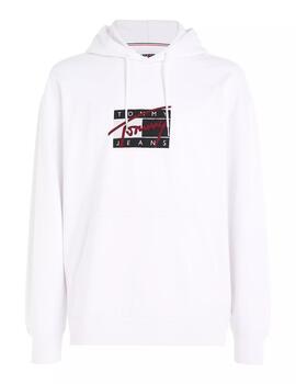 Sudadera Tommy Rlx Graffiti Hombre Blanco