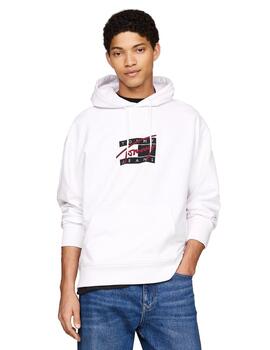 Sudadera Tommy Rlx Graffiti Hombre Blanco