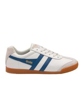 Zapatillas Gola Harrier Leather Hombre Blanco/Marino