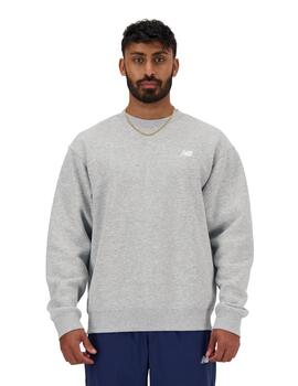 Sudadera New Balance Fleece Crew Hombre Gris