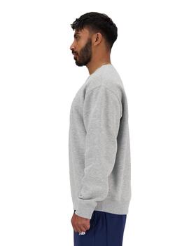 Sudadera New Balance Fleece Crew Hombre Gris