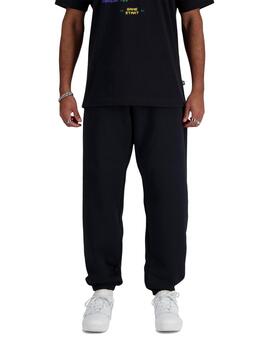  Pantalón New Balance Fleece Hombre Negro