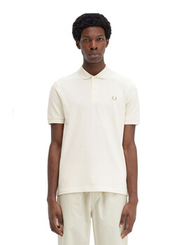 Polo Fred Perry Twin Tipped Hombre Blanco