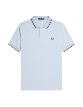 Polo Fred Perry Twin Tipped Hombre Celeste