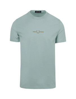 Camsieta Fred Perry Embroidered Hombre Light Blue