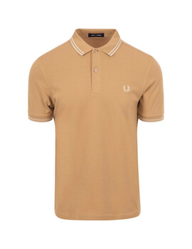 Polo Fred Perry Twin Tipped Hombre Camel